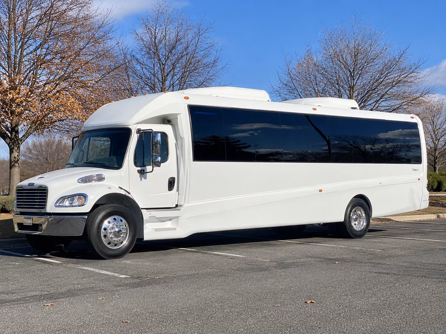Interior of a party bus rental serving Little Rock