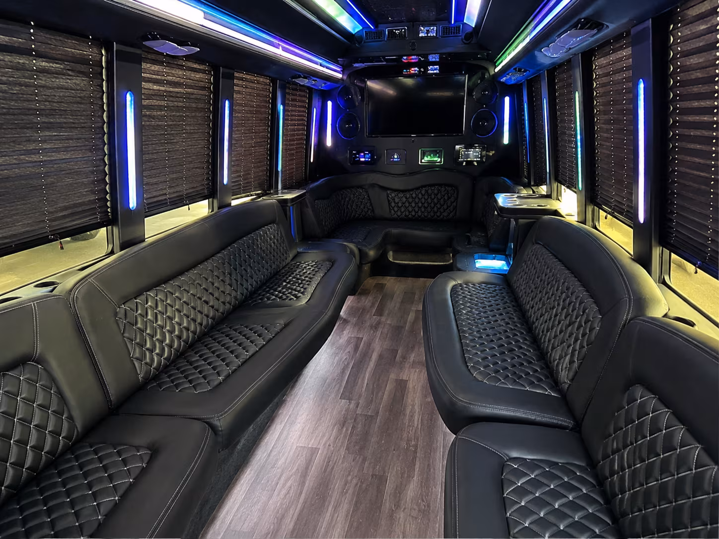Little Rock Bachelor & Bachelorette Transportation party bus interior