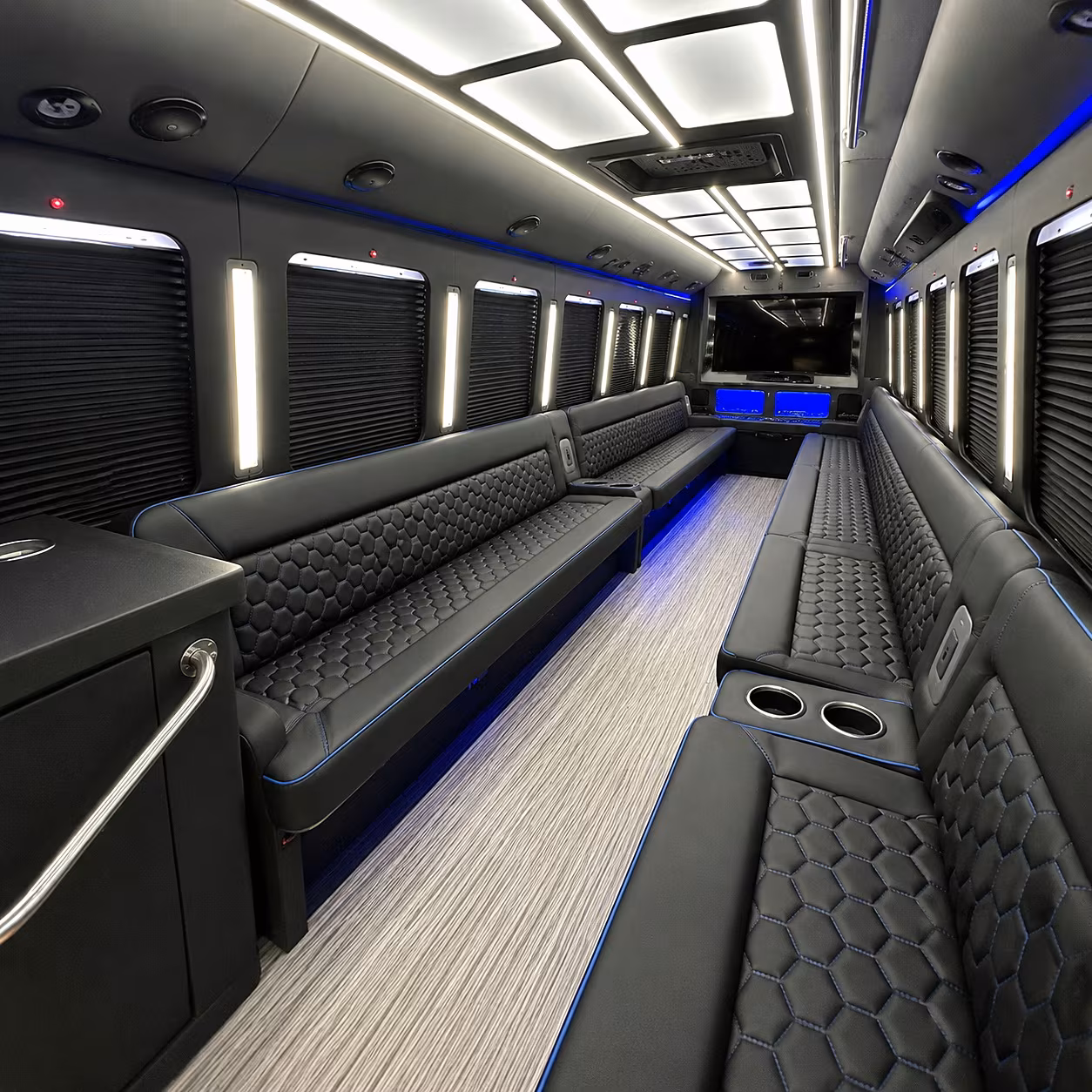 Little Rock Bachelor & Bachelorette Transportation party bus interior