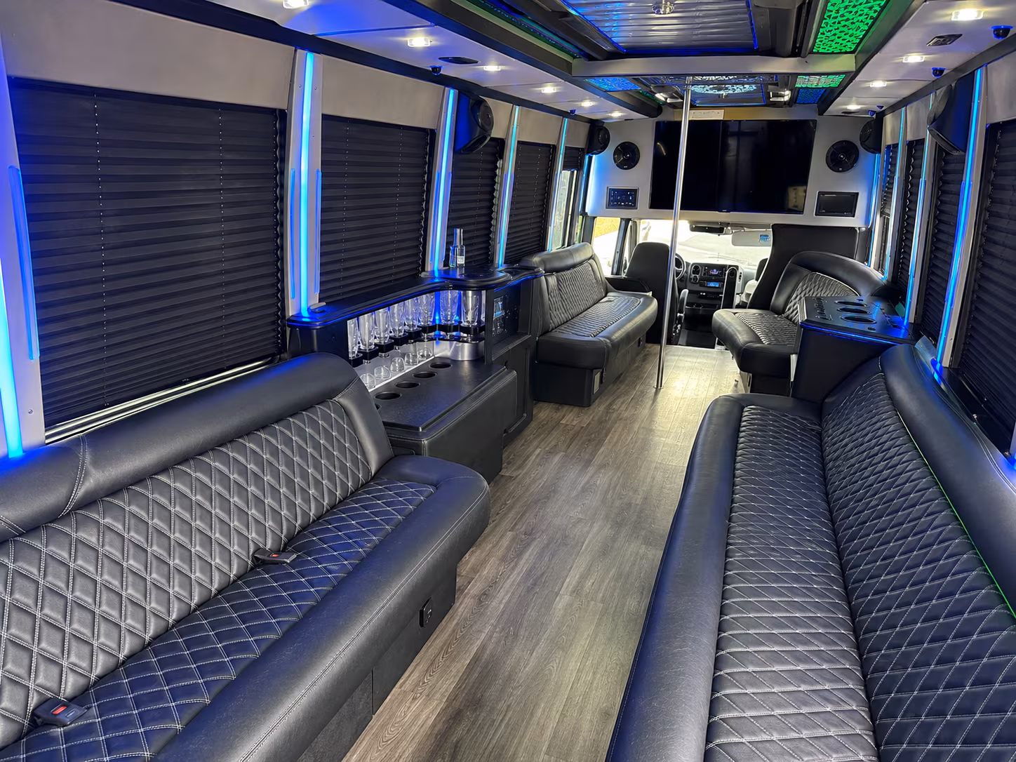 Little Rock Private Event Transportation party bus exterior