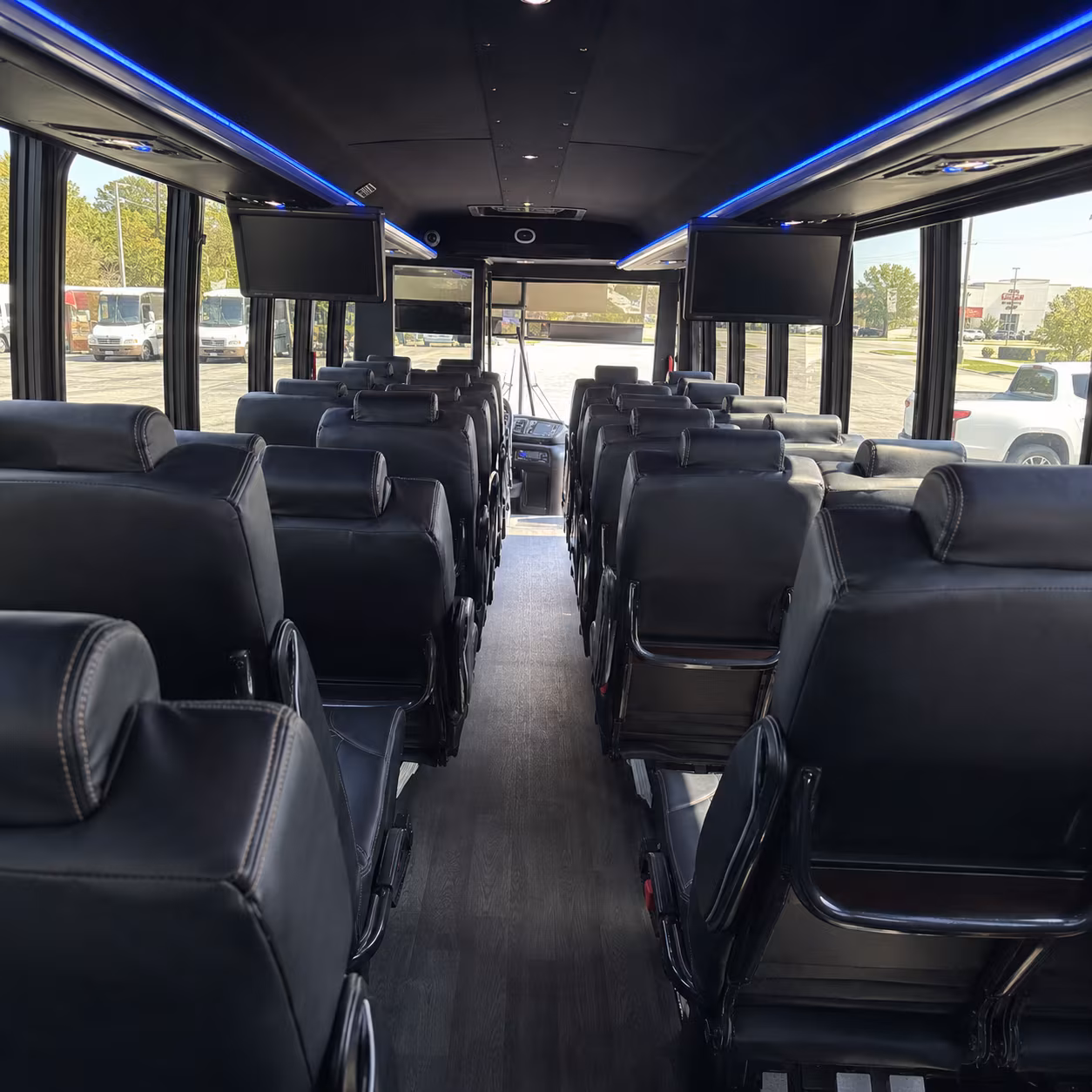 Little Rock School Event Transportation party bus exterior