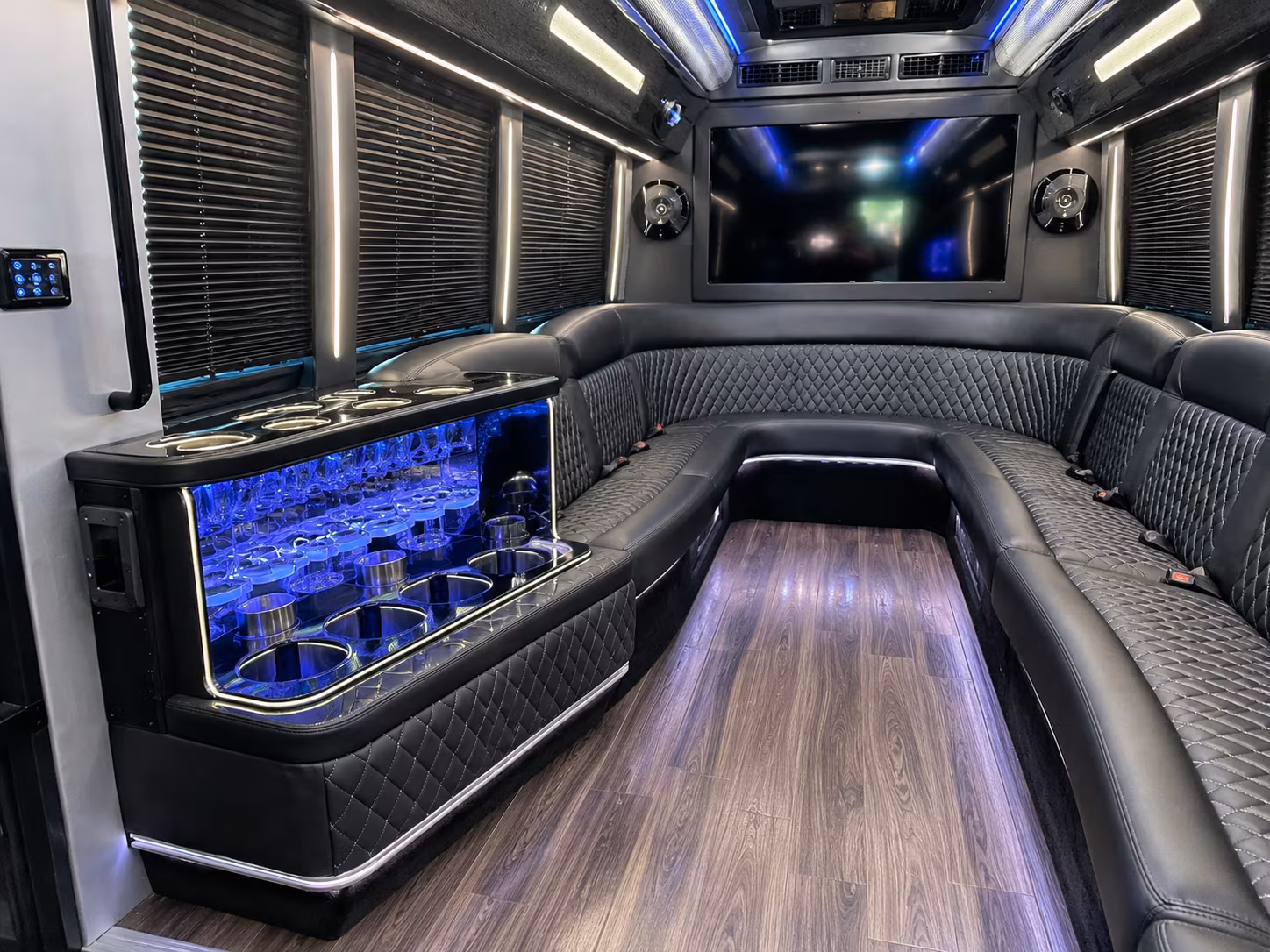 Little Rock Sporting Event Transportation party bus exterior