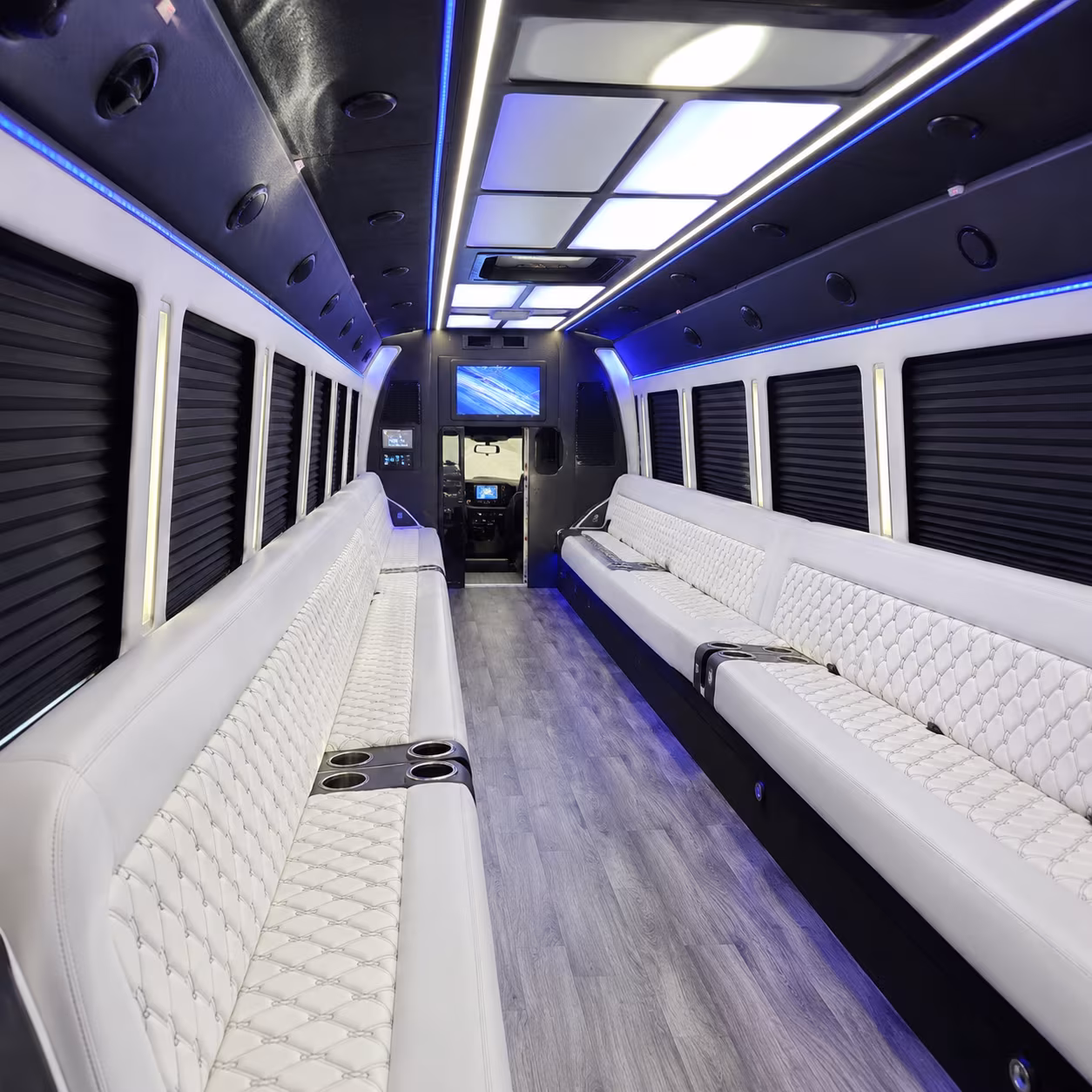 Little Rock Sporting Event Transportation party bus exterior
