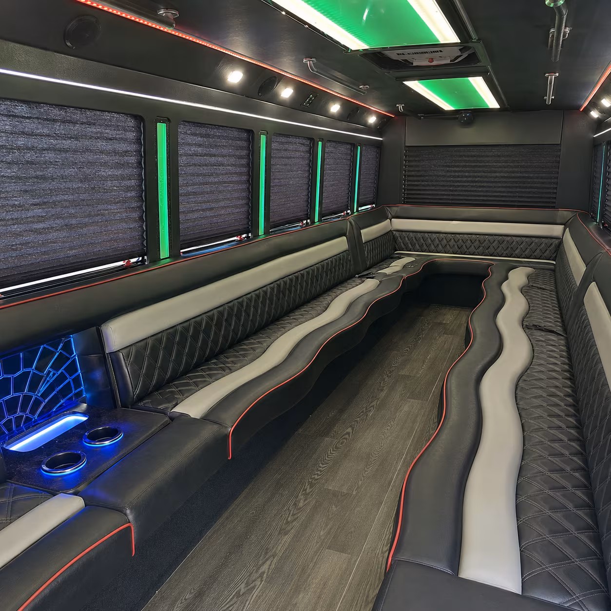 Little Rock Wedding Transportation party bus exterior