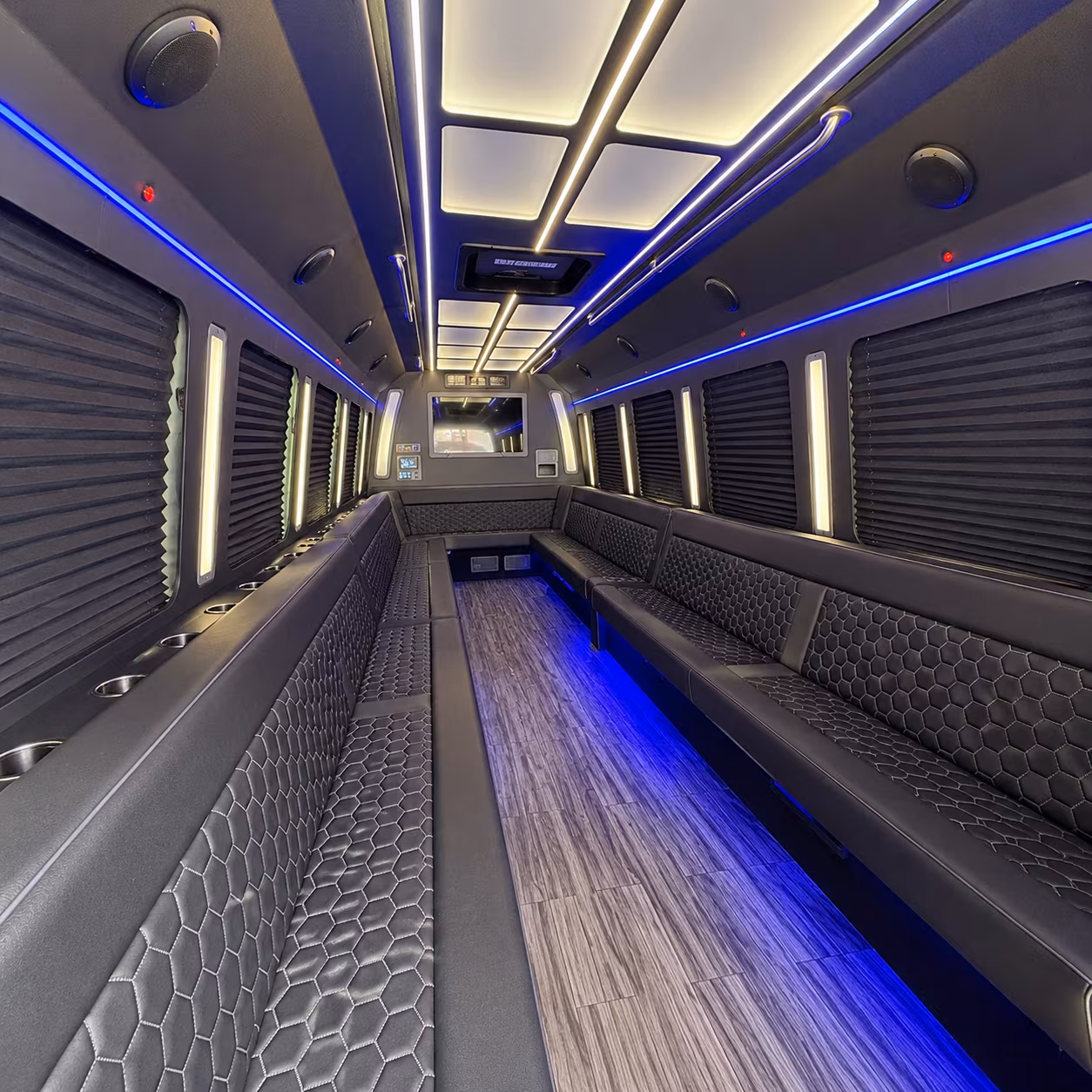 Little Rock Wedding Transportation party bus exterior