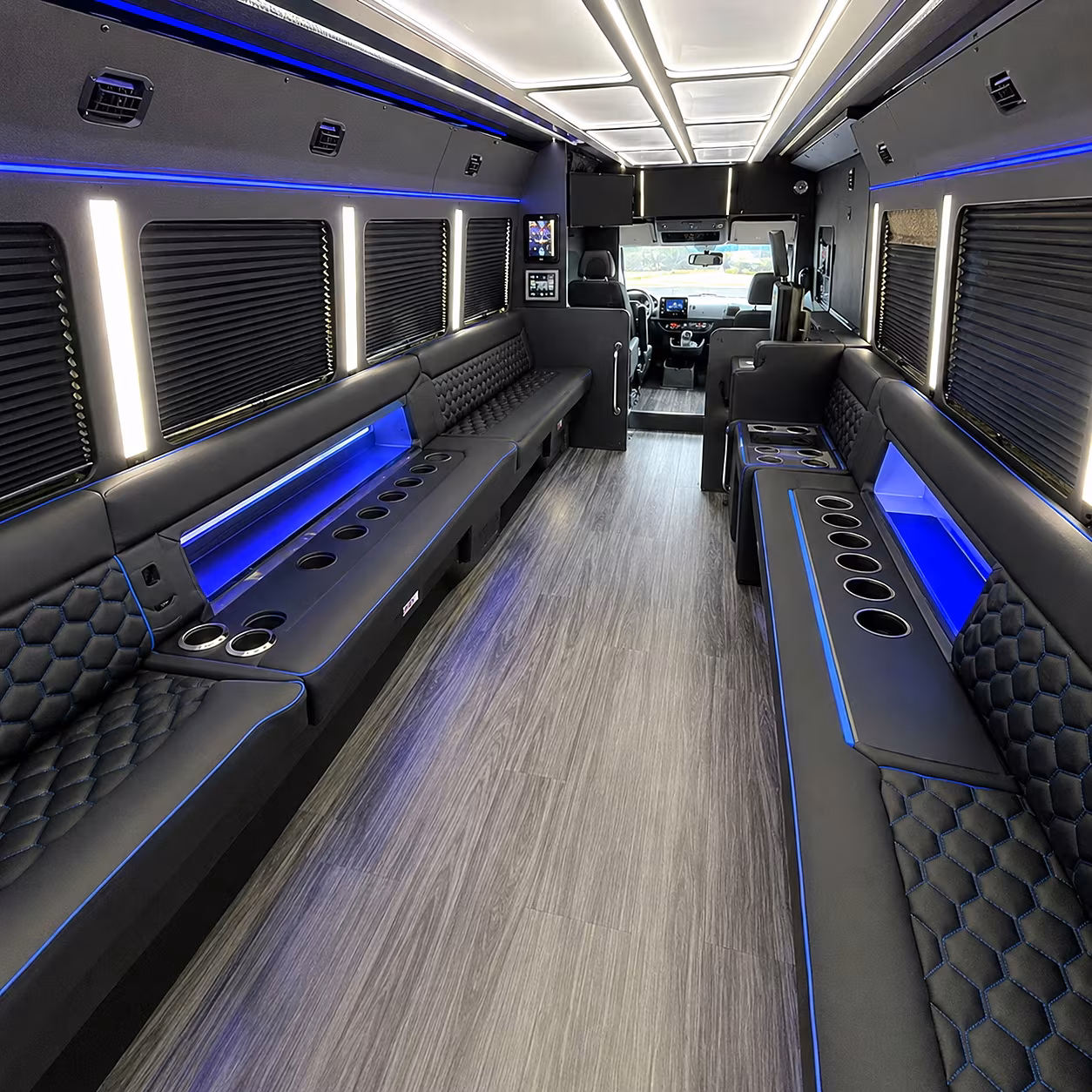 Little Rock Winery Tour & Pub Crawl Transportation party bus interior