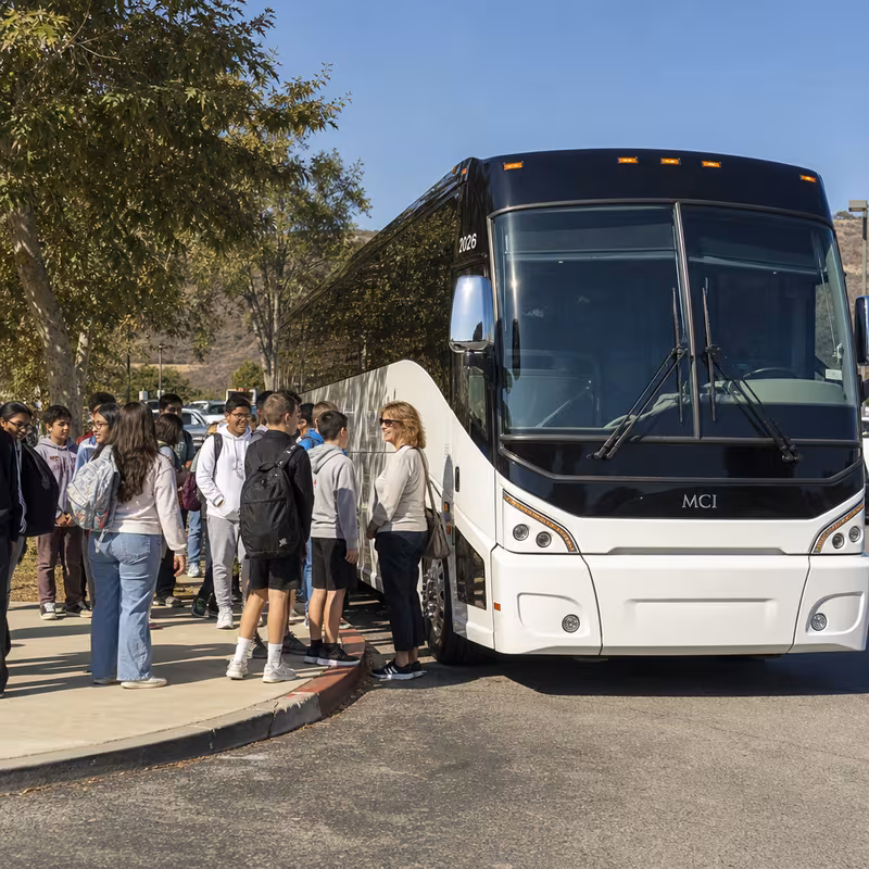 Black Mercedes Sprinter van staged for an Little Rock School Transportation group